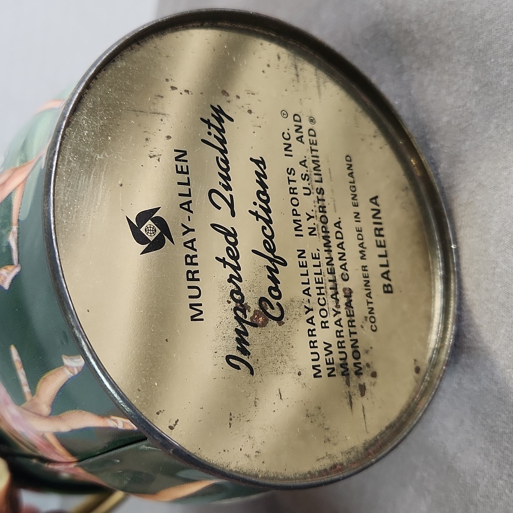 Vintage Murray-Allen "Ballerina" Lidded with handle Tin Can/Box. Made in England - Picture 2 of 5
